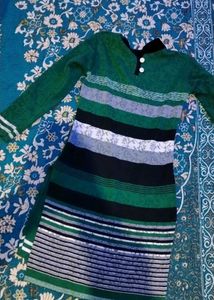 Stylish Green Kurta for winters