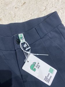 charcoal grey pleated parallel trousers