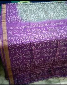6Brand New Bandhani cotton silk saree set
