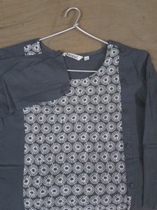 Chikankaari Grey Kurtha