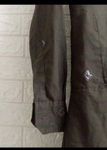 Coffe Brown Worked Kurta Pajama