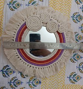 10.5 Inches Macrame Mirror