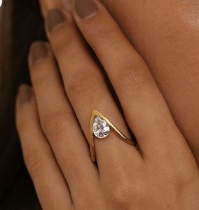 Elegant Pear Cut Ring Anti-tarnish