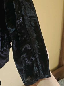 Elegant Black Velvet Bodysuit