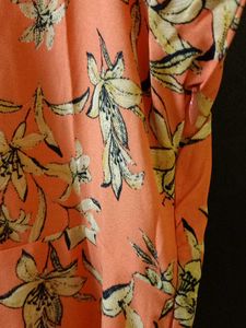 🍁Orange Floral Short Dress🍂