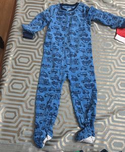 Cute Car Print fleece Onesie