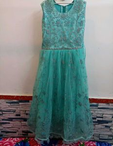 Flowy Teal Net Dress - Perfect for Twirling