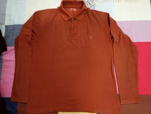 Men's Brown Long Sleeve Polo