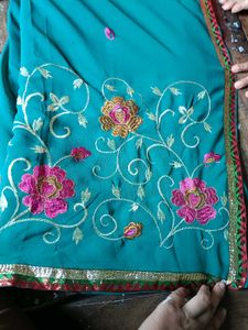 Elegant Embroidered Saree