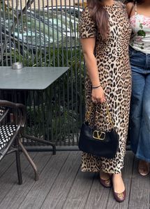 Leopard Print Midi Dress