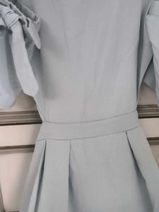 Light Blue Cold Shoulder Dress