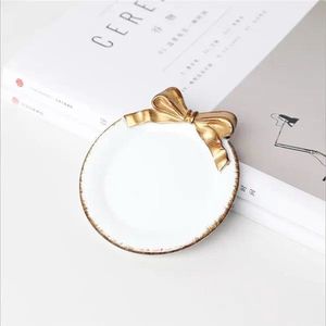 Golden Bow Trinket Tray | Jewellery Holder for Rin