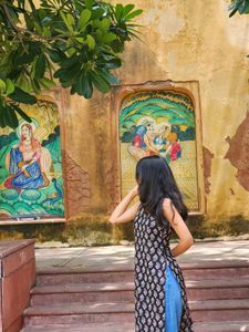 Floral Print Kurti with Side Slits
