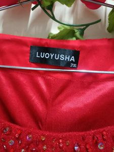 Red &amp; White Lace Dress Gorgeous 10/10