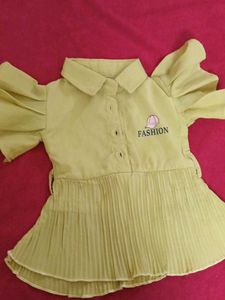 Cute Yellow Girls Top