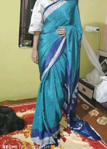 Elegant Blue &amp; Green Saree