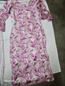 Pink Satin Salwar Suit
