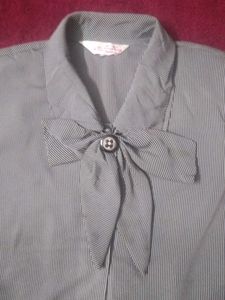 Striped Blouse with Tie Detail