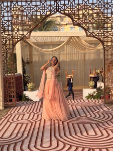 Peach Heavy Lehenga