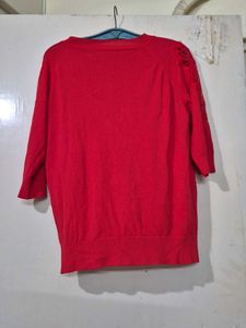 Red Knit Top