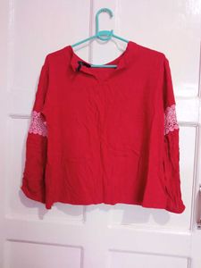 Women Red Tops And Tunics