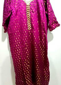 Elegant Purple & Gold Kurti