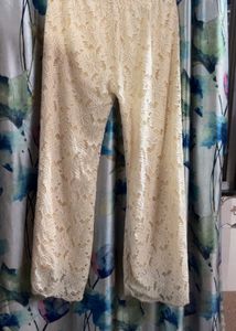 Floral Lace Wide Leg Pants