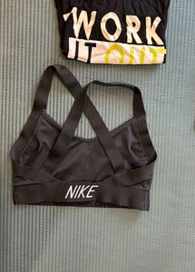 Active Wear Set: Sports bra, Tank Top, Shorts
