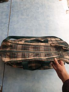 Plaid Travel Duffel Bag