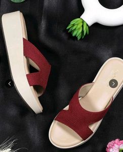 Monrow Maroon Wedge