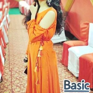 Full Length Off Shoulder Anarkali Kurti