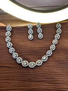 Sleek American Diamond Necklace