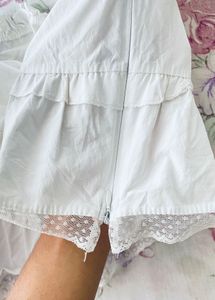 White Puff Sleeve Crop Top