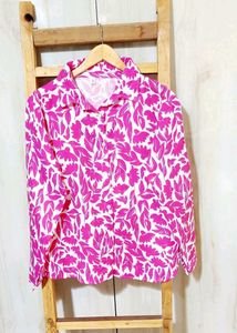 Meganta Colour Printed Cotton Shirt Size-42