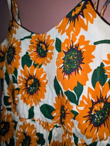 Berrylush Floral Print Back Stylish Dress