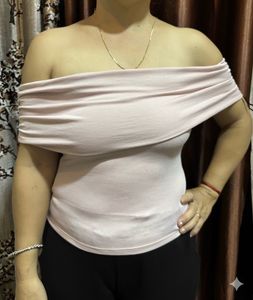 H&amp;M Gathered Off The Shoulder Top