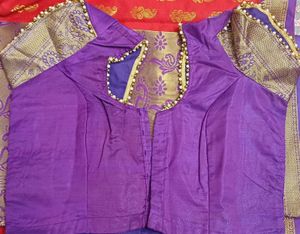 Festive Jhari Booti Woven Saree, Designer Blouse