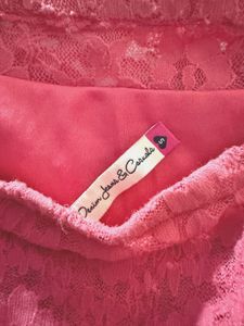 Pink Lace half sholder Top (S)