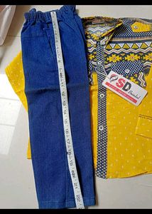 Boys Yellow Shirt &amp; Jeans Set