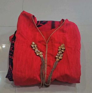 Red &amp; Black Ethnic gown