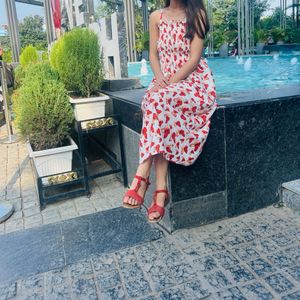 Butterfly Print dress (adjustable Straps)