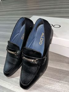 ALDO Black Leather Loafers