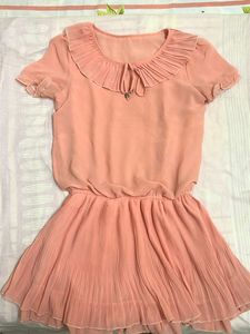 Peach Ruffle Dress
