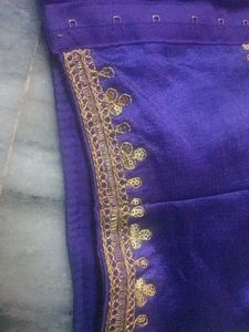 Embroidered Purple Blouse