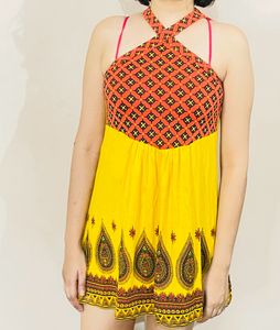 Halter Neck Backless Short Kurti/top