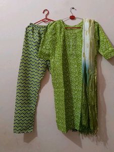 cotton kurti pant and net duppata