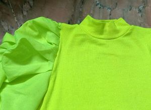 Bright Neon, Puff Full Sleves Top