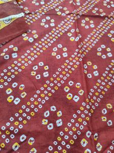 Branded Cotton Bamdhani Printed Dress Material Sui