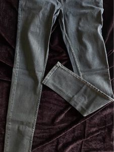 Vintage Green Washed Skinny Jeans