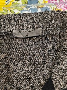 Gray Knit Sweater imported zipper